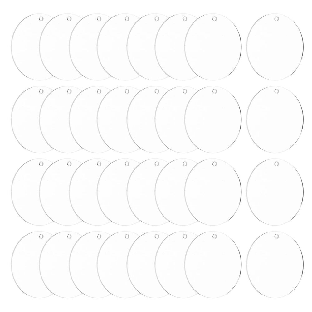 2083 Acrylic Keychain Blanks, 100Pcs 2 Inch Round Clear Acrylic Keychains